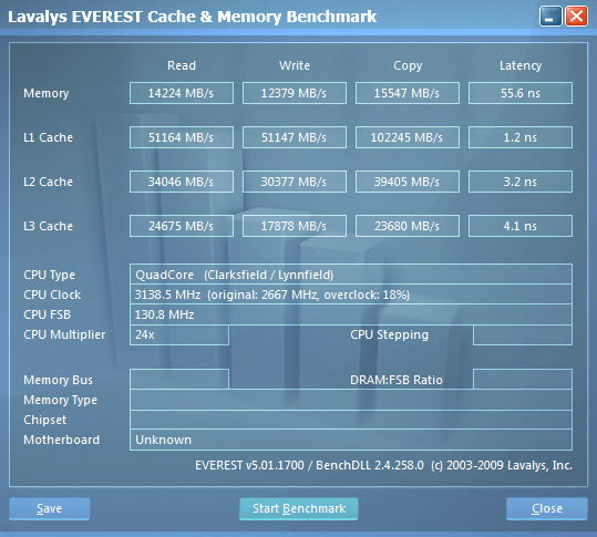 Тестирование Intel Core i5 750 и материнской платы  Intel DP55WG