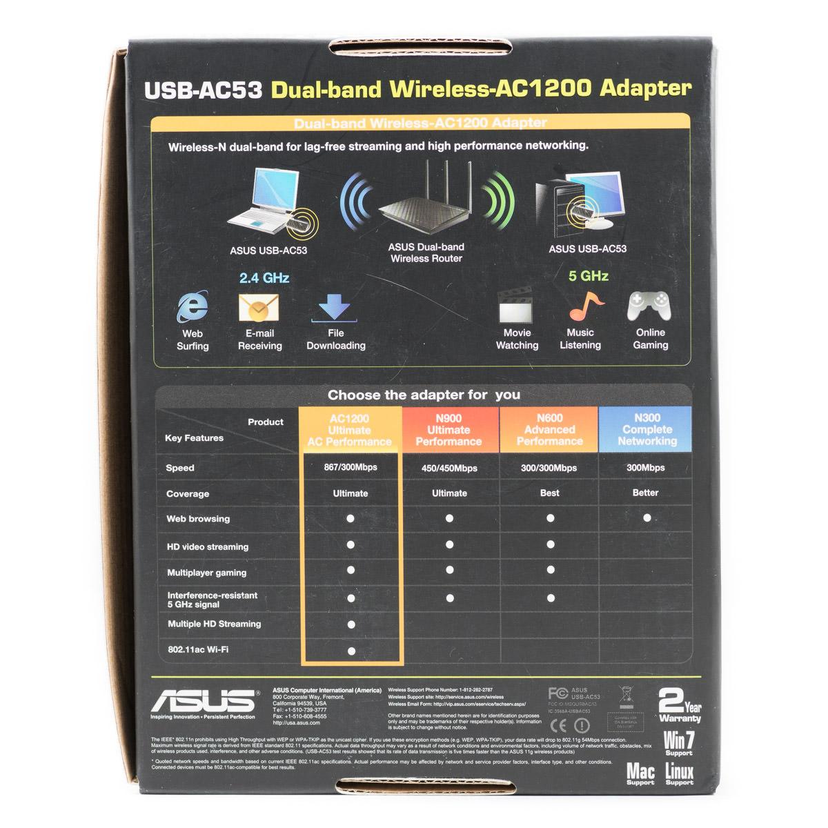 Обзор и тестирование беспроводных USB адаптеров ASUS USB-AC53 и ASUS USB-AC56