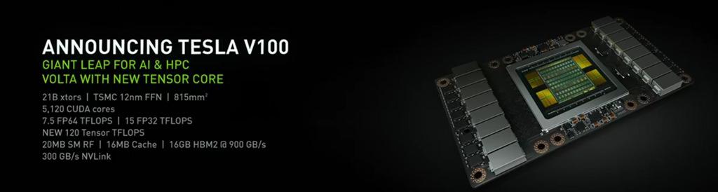 NVIDIA Tesla V100 – ускоритель с самым ёмким GPU за все историю