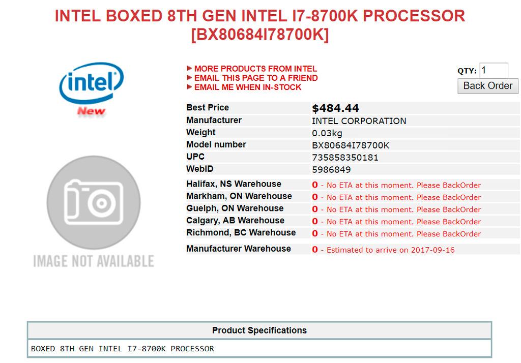 Intel 8 th gen price 2