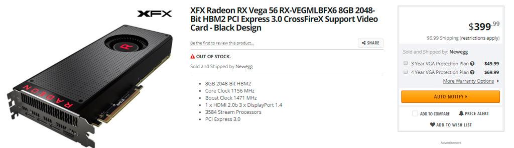 Vega 56 sold out 1