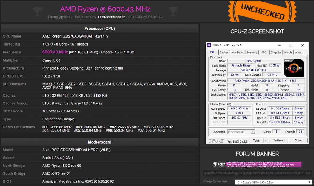 AMD R7zen 7 2700X 6 GHz 5