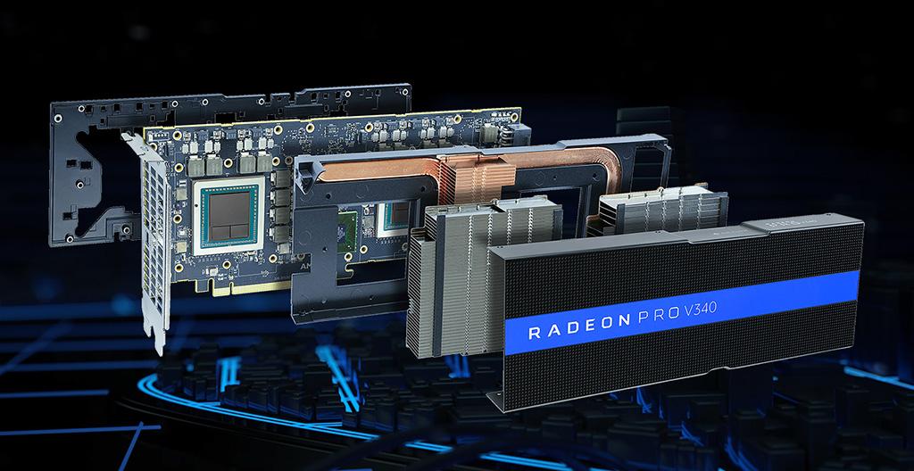 AMD Radeon Pro V340: два графических процессора Vega 10 и 32 ГБ памяти HBM2