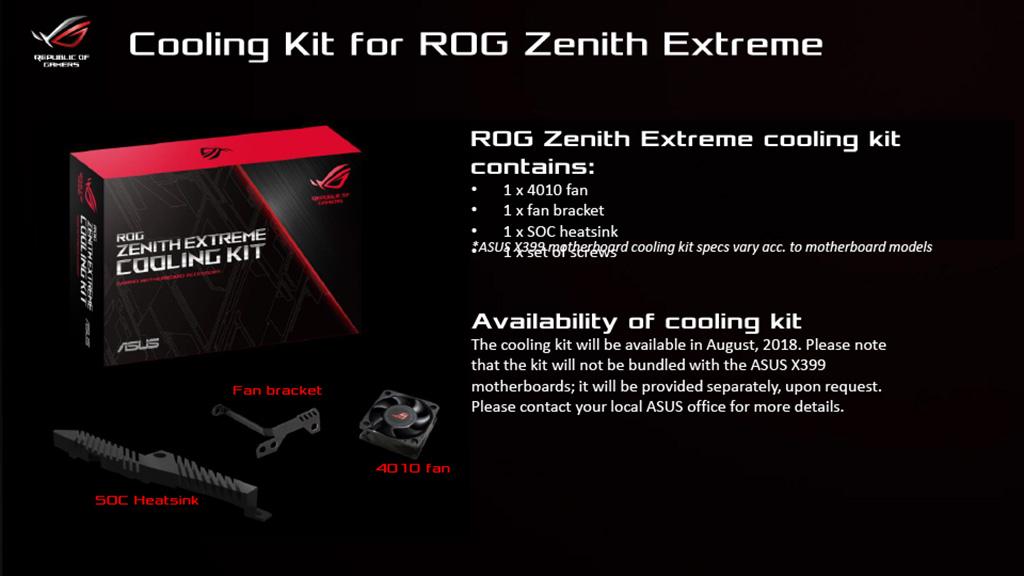 ASUS готовит "Cooling kit for x399" - комплекты для апгрейда плат AMD X399