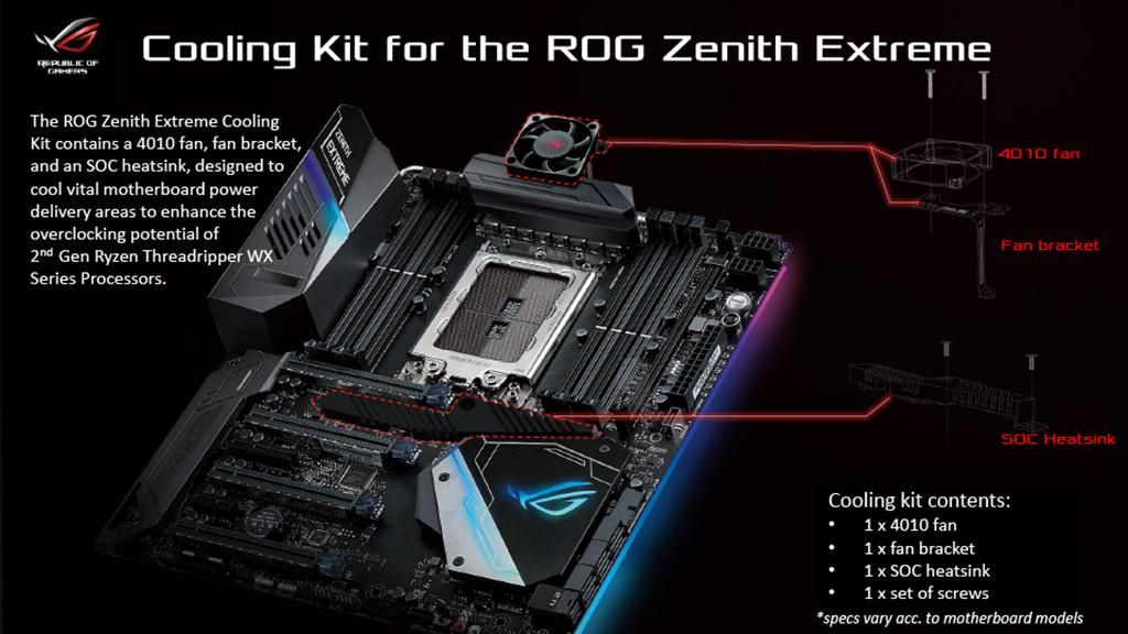 ASUS готовит "Cooling kit for x399" - комплекты для апгрейда плат AMD X399