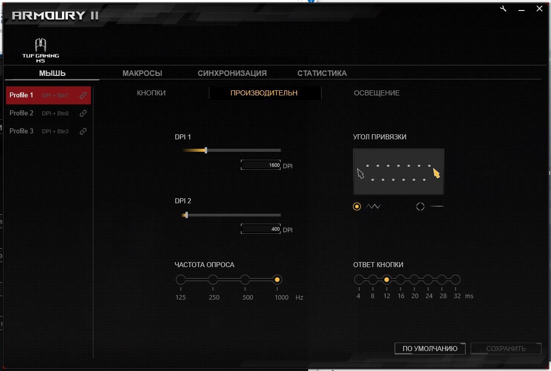 Обзор мыши ASUS TUF Gaming M5. Типа надёжность