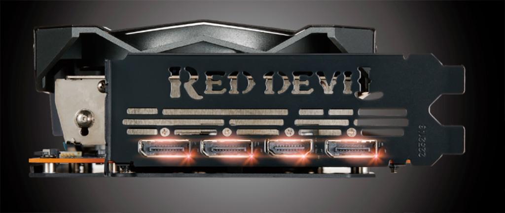 У PowerColor Radeon RX 5700 (XT) Red Devil подсвечиваются видеопорты