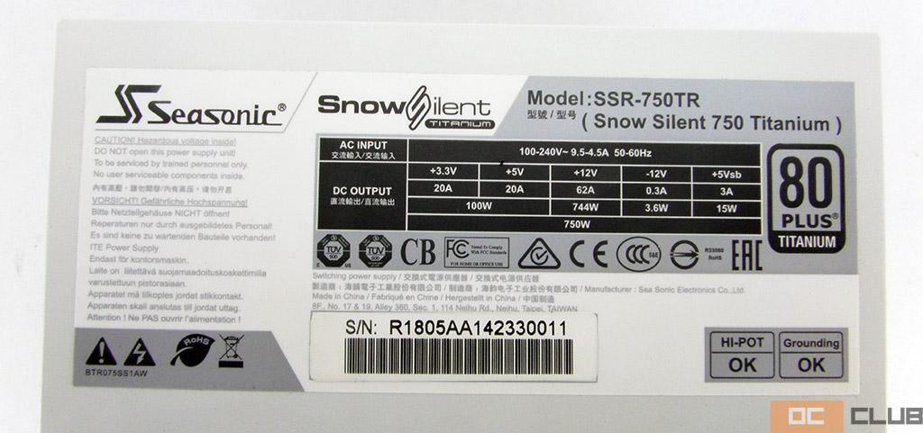 SeaSonic Prime SnowSilent Titanium 750: обзор. Самый лучший белый блок питания