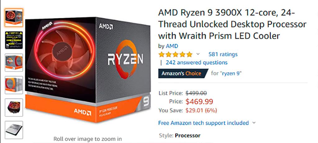 Процессоры AMD Ryzen 3000 просели в цене