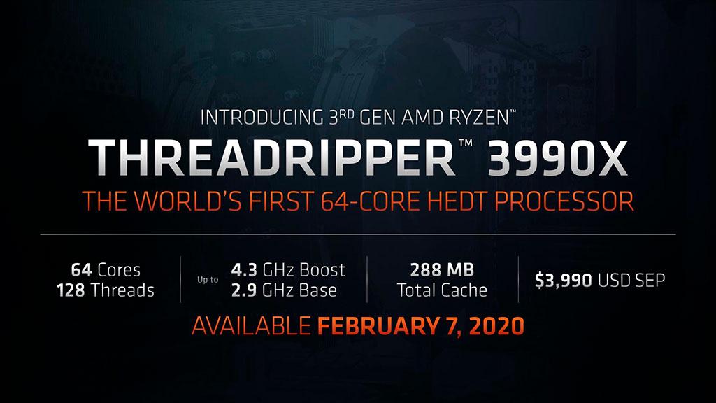 Начались продажи 64-ядерного процессора AMD Ryzen Threadripper 3990X. Первые обзоры уже в Сети