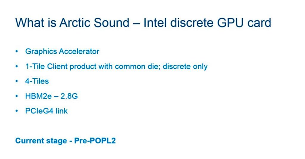 Графический ускоритель Intel Arctic Sound: 4096 потоковых процессоров на четырёх кристаллах и 500 Вт TDP