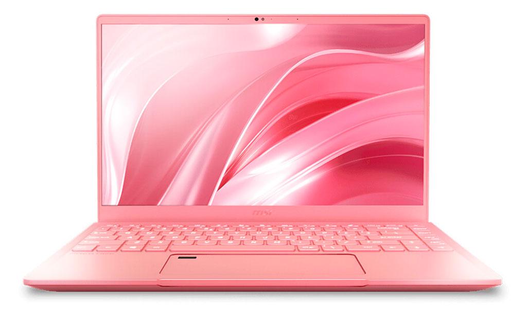 Ноутбук MSI Prestige 14 Limited Edition Rose Pink выделяется нетипичным цветом