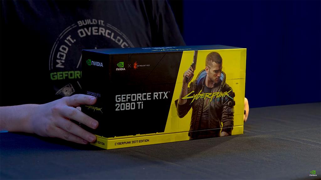 Видео: NVIDIA показала распаковку редкой GeForce RTX 2080 Ti Cyberpunk 2077 Edition