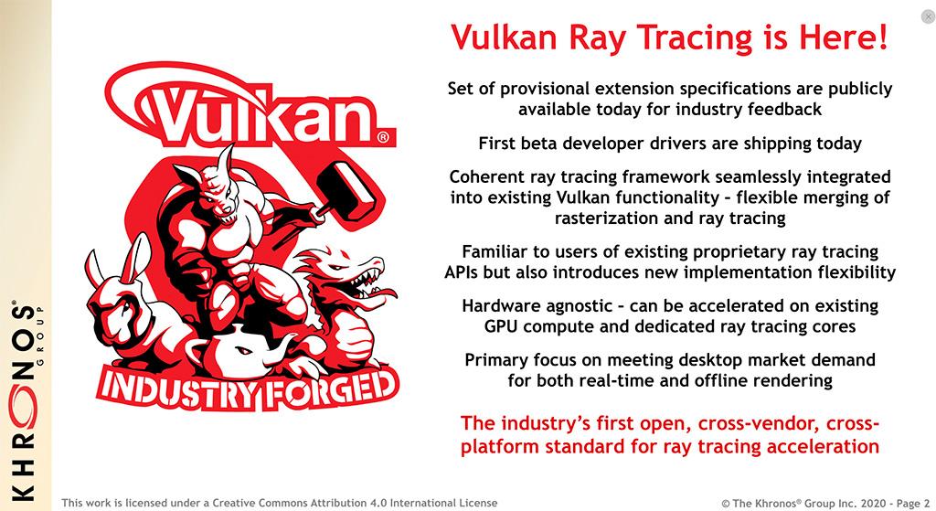 API Vulkan обзавёлся поддержкой трассировки лучей