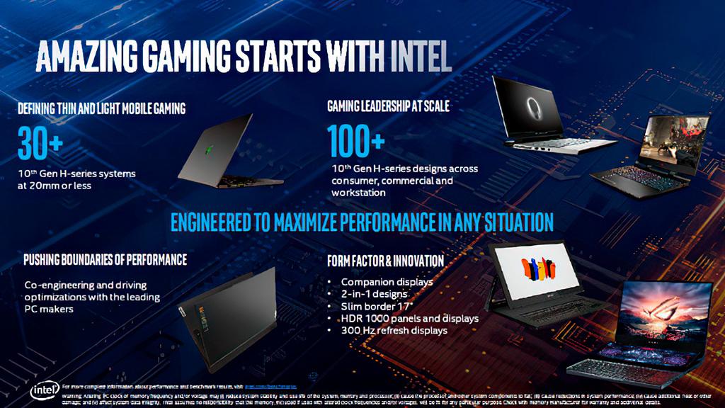 Intel официально представила мобильные процессоры Core 10-го поколения (Comet Lake-H)