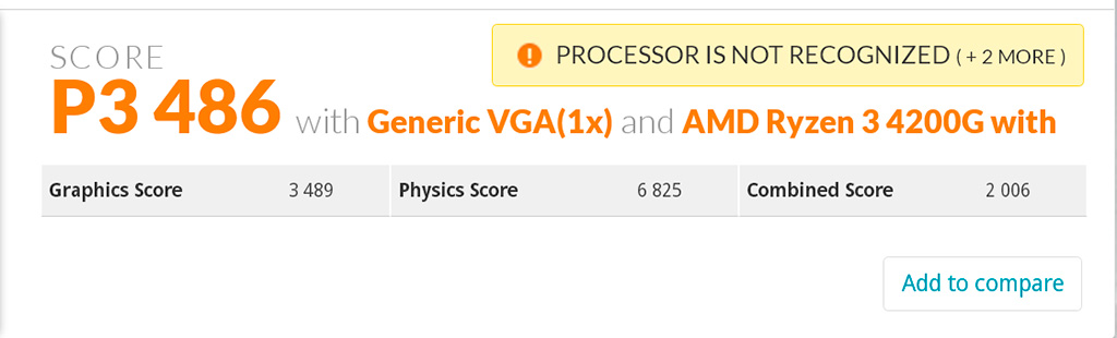 AMD Ryzen 3 4200G оттестирован в 3DMark 11