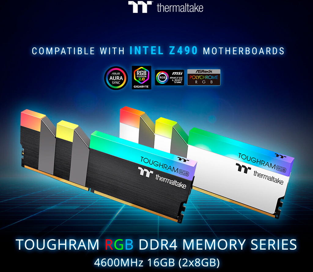 Линейка ОЗУ Thermaltake Toughram RGB DDR4 пополнилась комплектом с частотой 4600 МГц