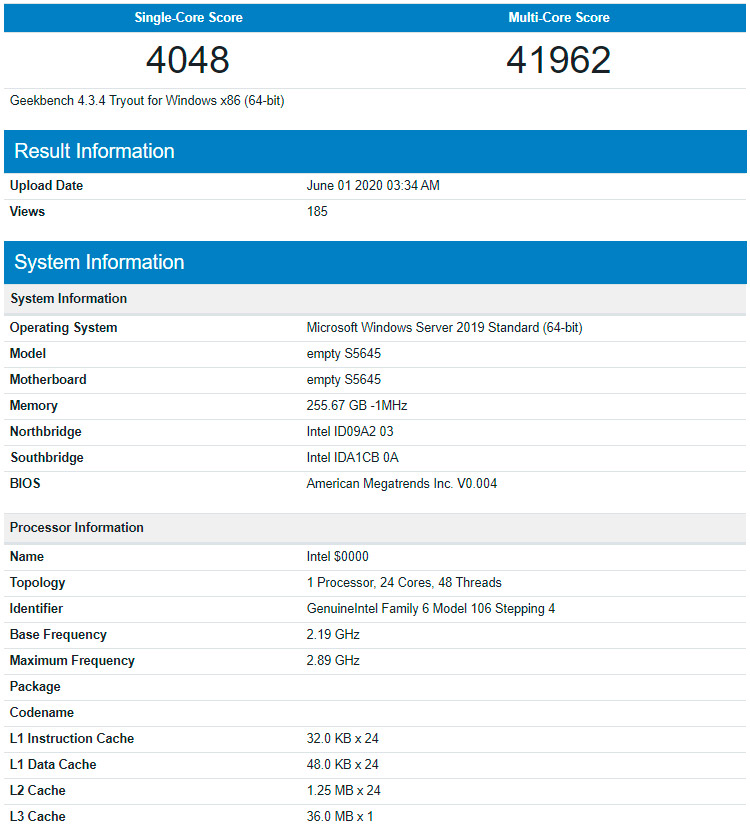 Серверный 24-ядерник Intel Ice Lake-SP наследил дважды