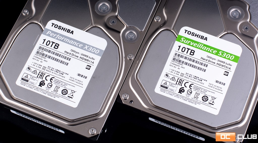 Жесткие диски Toshiba S300 HDWT31A и Toshiba X300 HDWR11A: обзор. Сравнение серий Surveillance и Performance