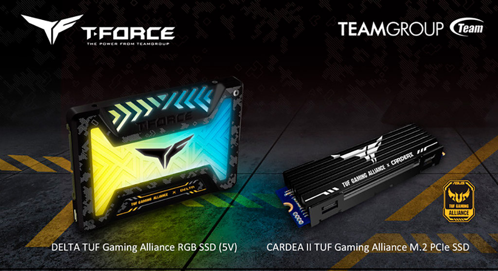Анонсированы SSD-накопители Team T-Force Delta и Cardea II с стилистикой ASUS TUF Gaming Alliance