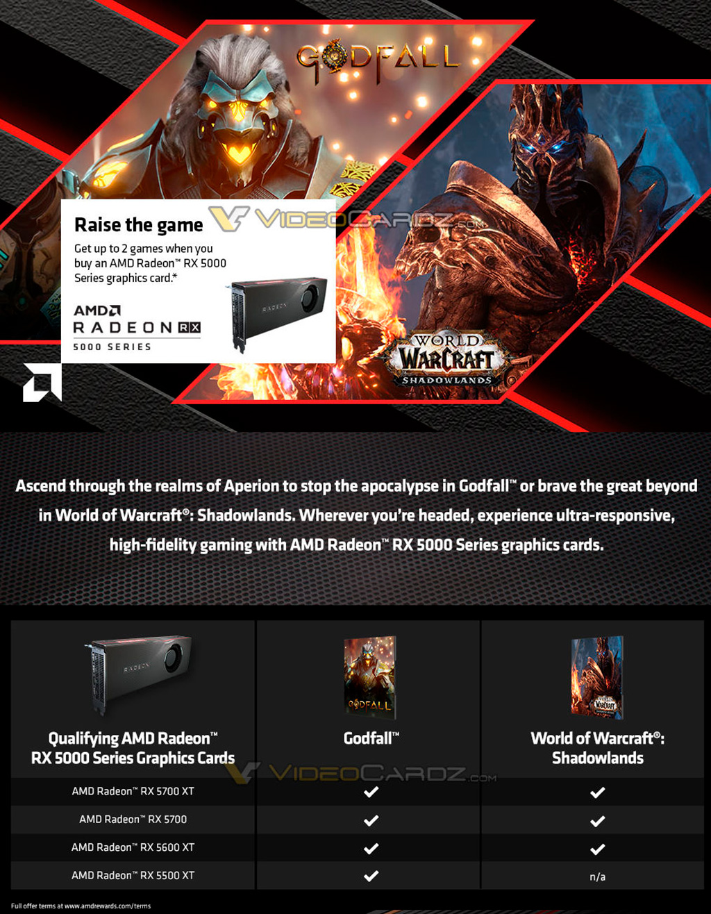 Купи видеокарту – получи игры в подарок. AMD дарит Godfall и WoW: Shadowlands покупателям Radeon RX 5000