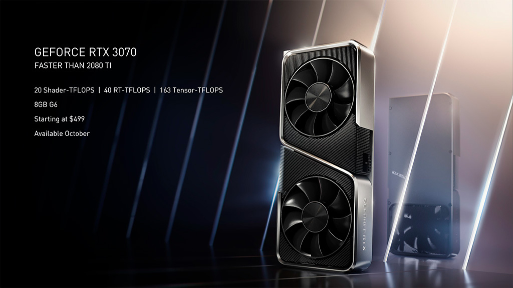NVIDIA: релиз GeForce RTX 3070 состоится 15 октября, а обзоры GeForce RTX 3080 чуть-чуть задержатся