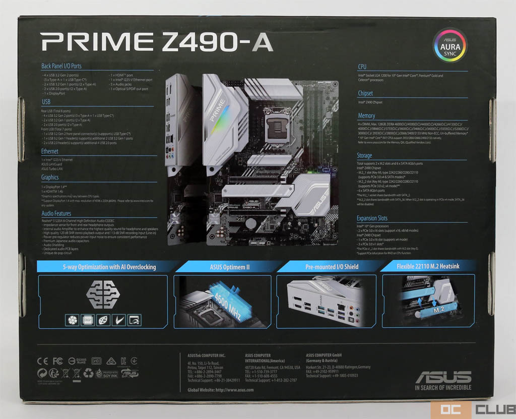 ASUS Prime Z490-A: обзор. За что платим?