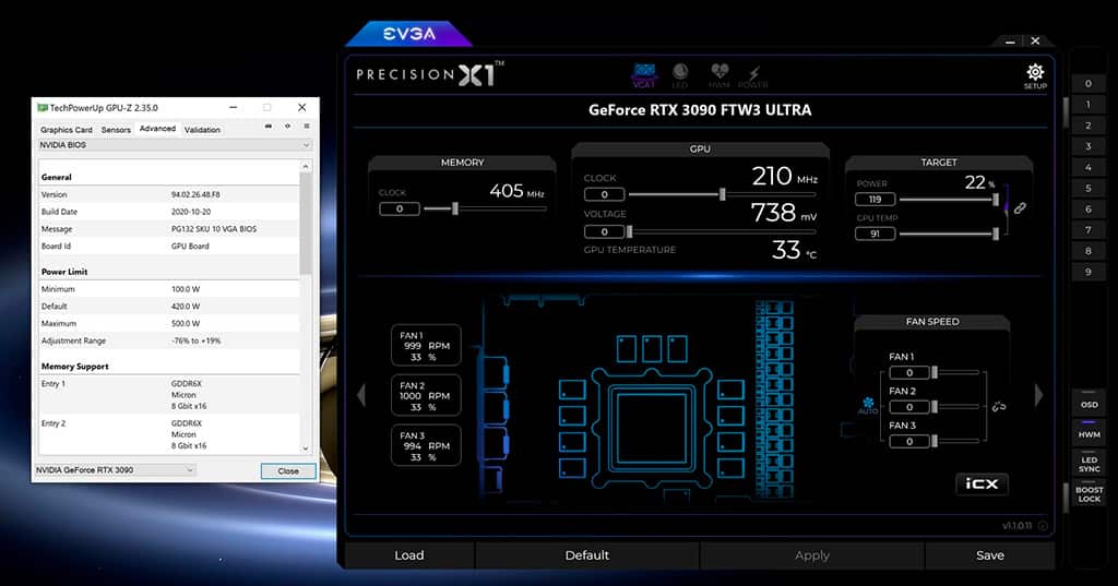 Оверклокерская прошивка для EVGA GeForce RTX 3090 FTW3 Ultra увеличивает лимит мощности до 500 Вт