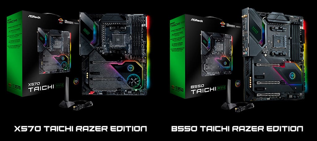 Официально представлены материнские платы ASRock Taichi Razer Edition на чипсетах B550 и X570