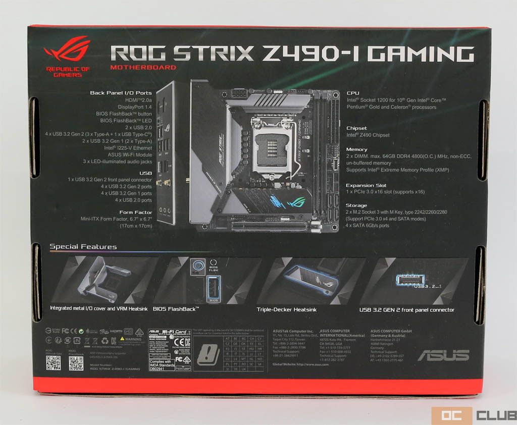 ASUS ROG Strix Z490-I Gaming: обзор. Вот так наворотили!