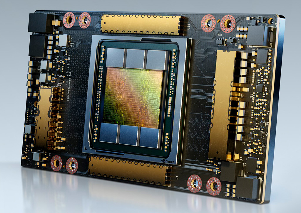 NVIDIA представила ускоритель A100, оснащенный 80 ГБ памяти HBM2E