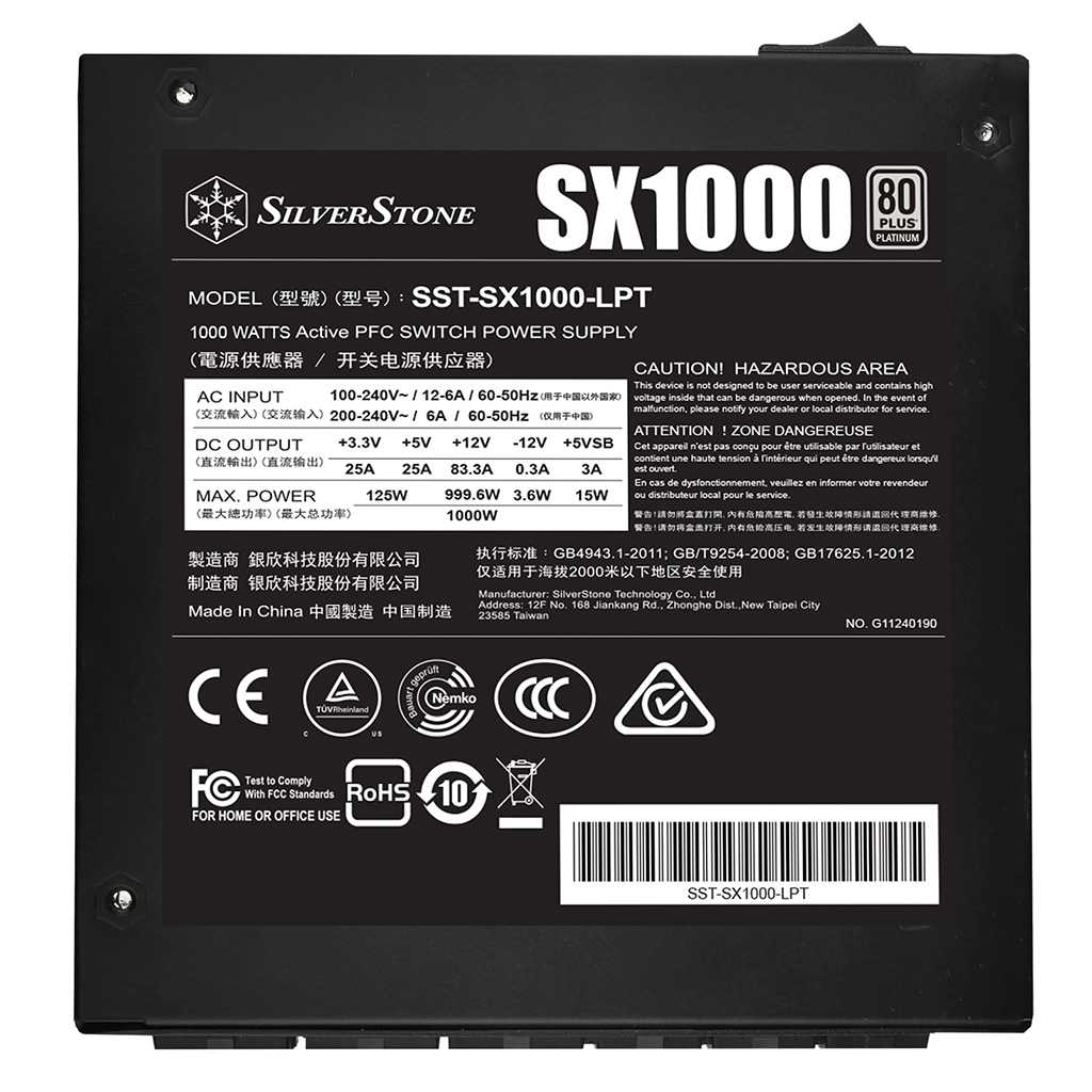 SilverStone SX1000 – беспрецедентно мощный блок питания в формате SFX-L