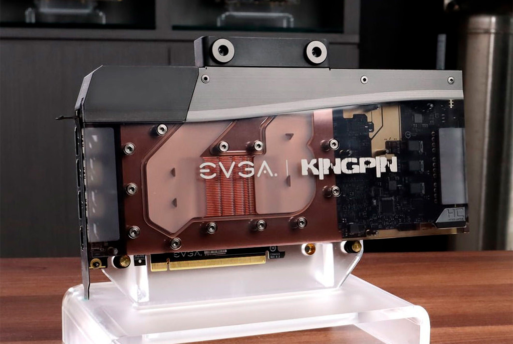 EVGA GeForce RTX 3090 K|ngp|n Hydro Copper оснащена водоблоком полного покрытия