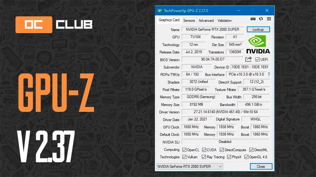 Утилита GPU-Z v2.37 поддерживает AMD Radeon RX 6700 и RX 6600