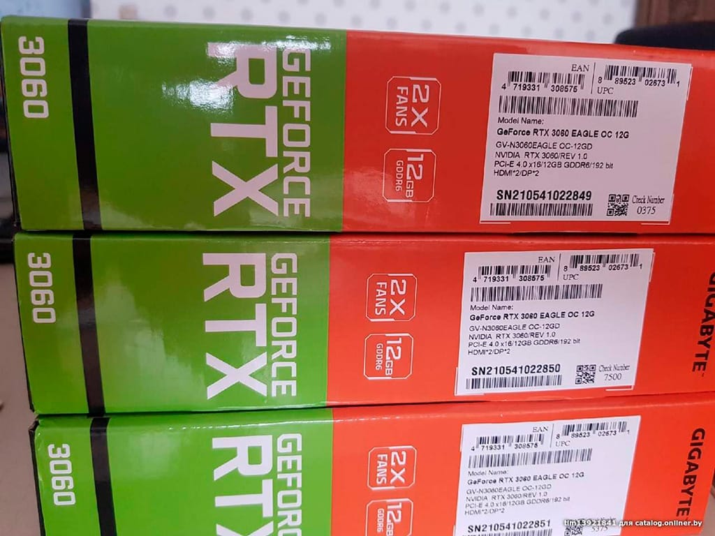 Видеокарты NVIDIA GeForce RTX 3060 уже продаются, и не первый день