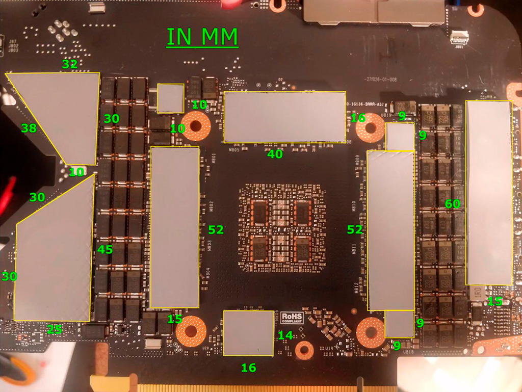 Замена термопрокладок на GeForce RTX 3090 снижает температуру памяти на 25 °C