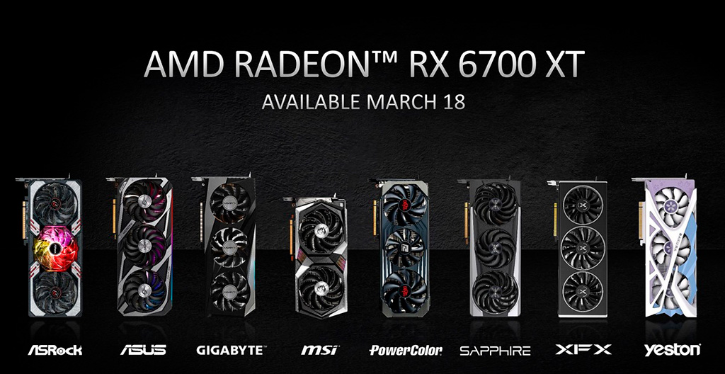 На Европу запасено “несколько тысяч” видеокарт Radeon RX 6700 XT