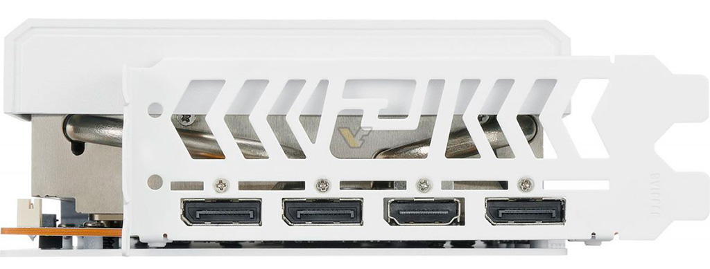 Видеокарта PowerColor Radeon RX 6700 XT Hellhound Spectral White выполнена в белом цвете