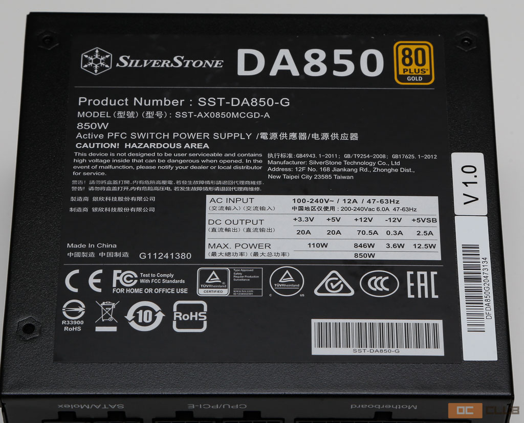 SilverStone DA850: обзор. Недооценённый производителем блок?