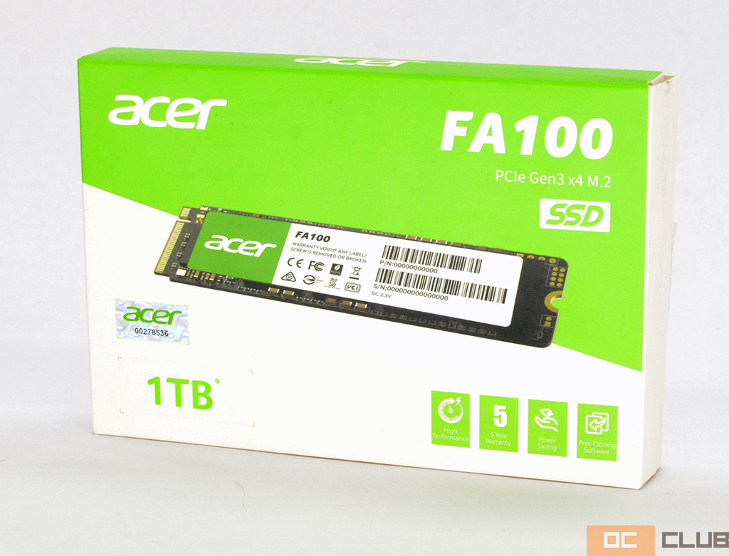 Acer FA100 1 ТБ: обзор. Изучаем дебют Acer в сегменте SSD