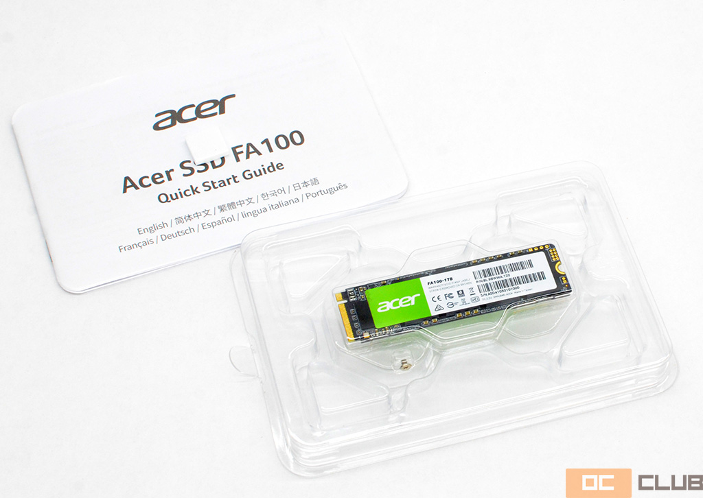 Acer FA100 1 ТБ: обзор. Изучаем дебют Acer в сегменте SSD