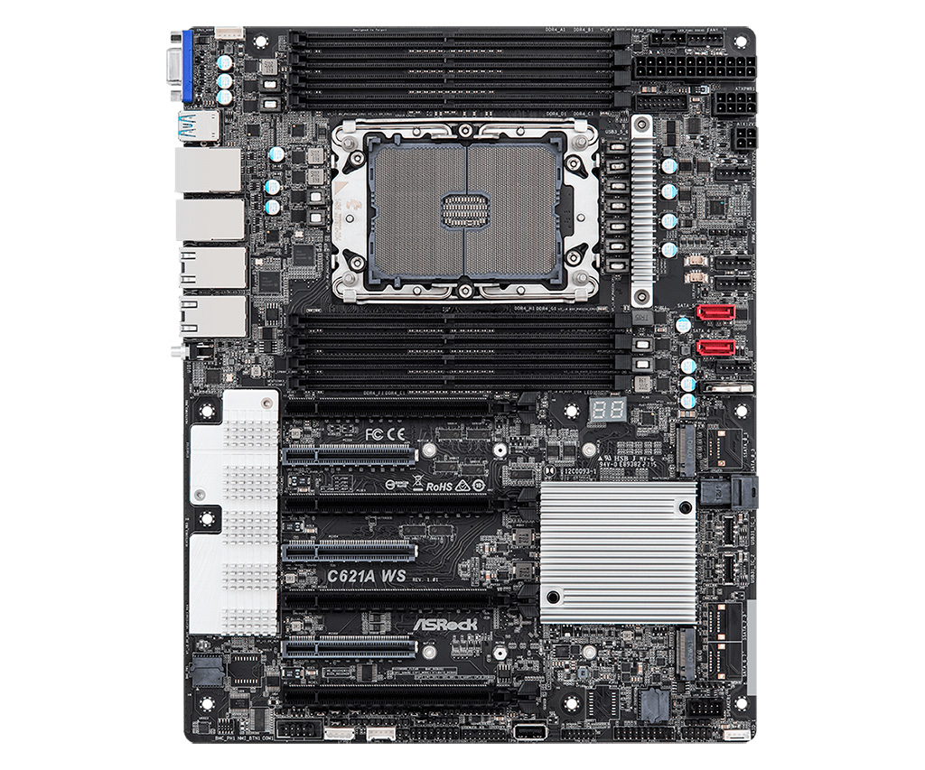 ASRock C621A WS – материнская плата для рабочих станций под процессоры Intel Xeon W-3300
