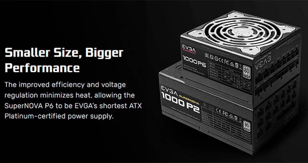 EVGA SuperNOVA P6 – самые компактные Platinum-блоки в ассортименте EVGA