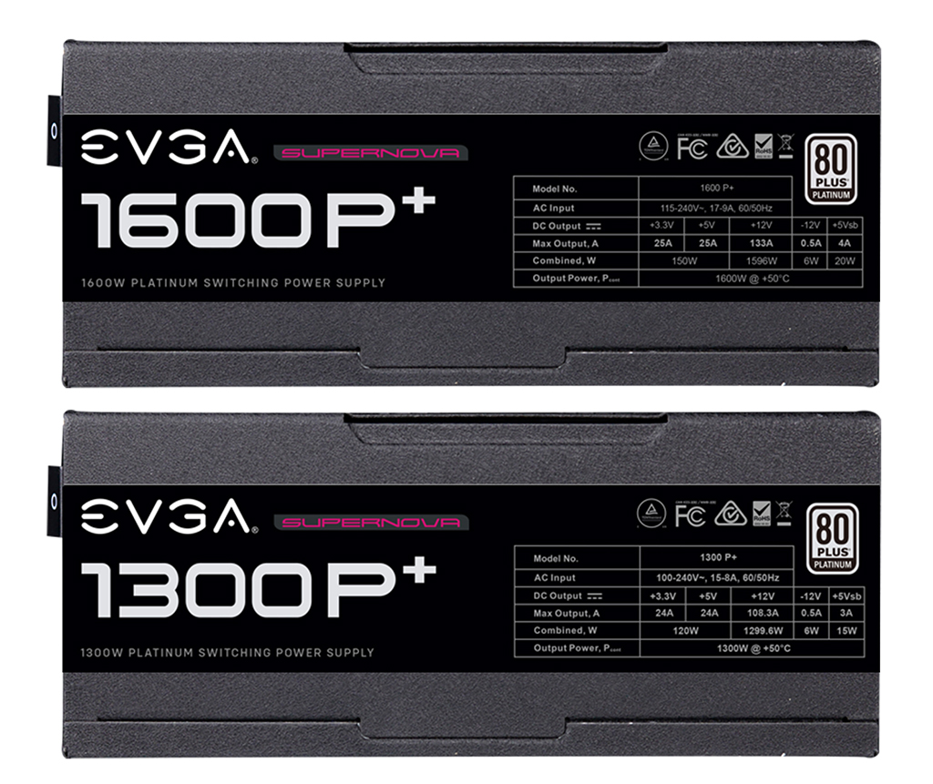 EVGA предлагает мощные блоки питания SuperNova P+ на 1300 и 1500 Вт
