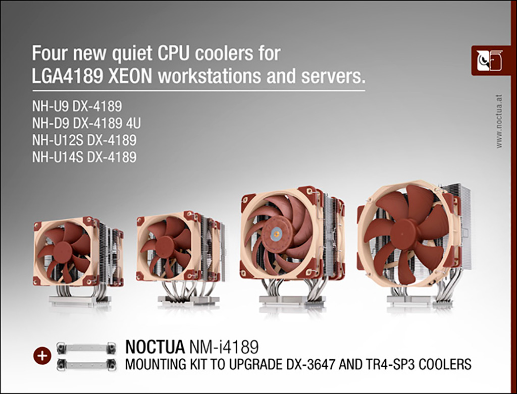 Noctua адаптировала 4 процессорных кулера под платформу Intel LGA4189