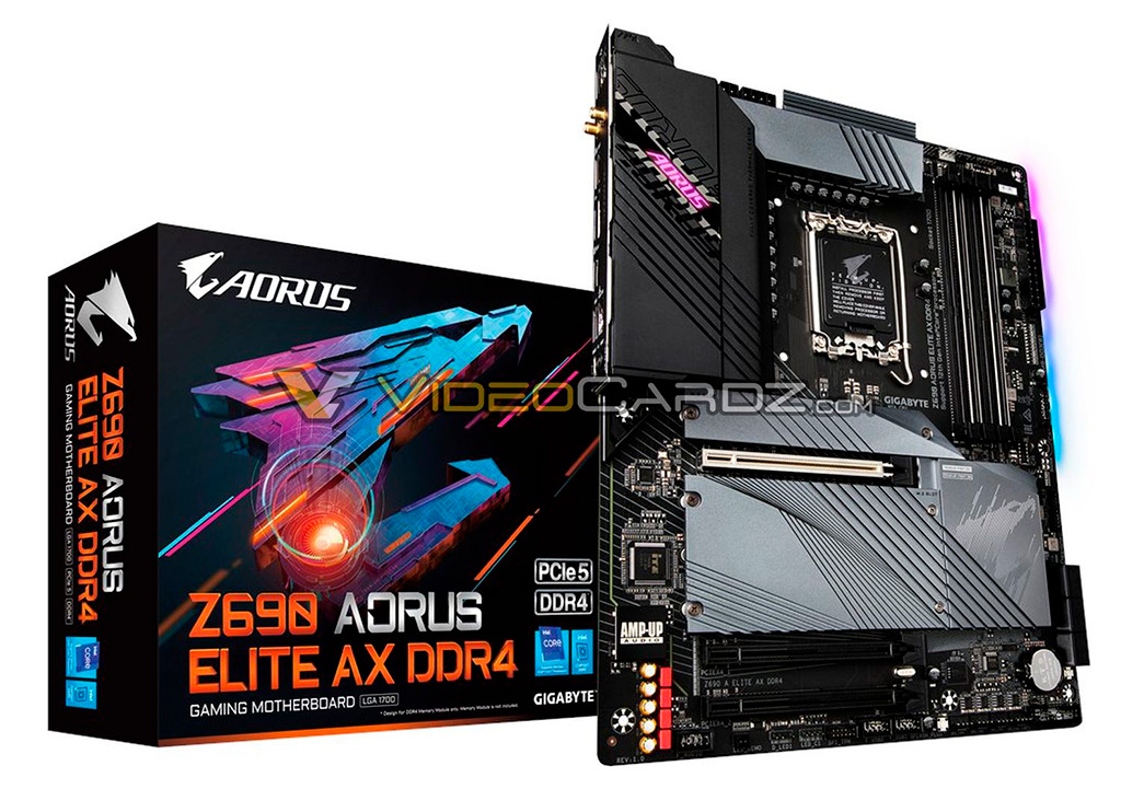 Появились фото плат Gigabyte Z690 Aorus Master и Z690 Aorus Elite AX DDR4 для процессоров Core 12th Gen