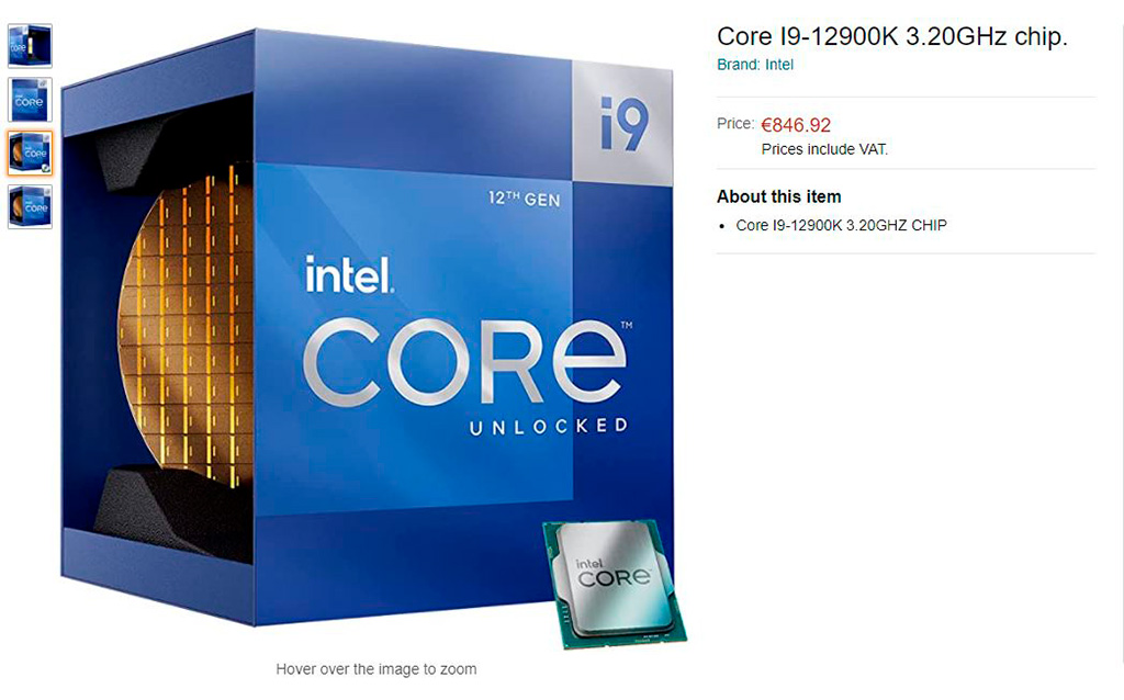 Изучаем цены процессоров Intel Core 12-го поколения