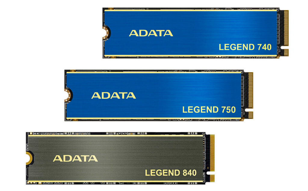 ADATA анонсировала ряд новых NVMe SSD серий Legend и XPG Atom