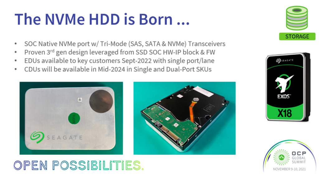 Seagate показала NVMe HDD – первый в мире жёсткий диск с интерфейсом PCI-Express