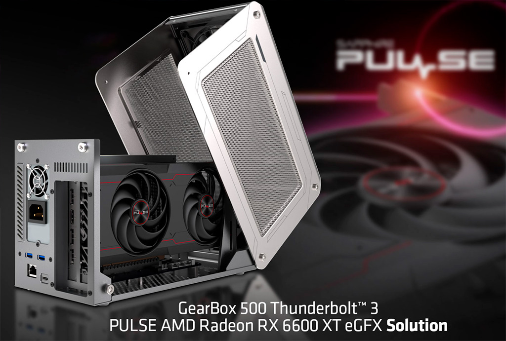 Док-станция Sapphire GearBox 500 оснащается видеокартой Radeon RX 6600 XT